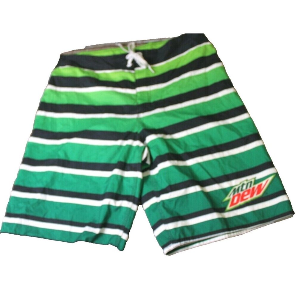 Mountain Dew Size 34 Men Board Shorts Swim Trunks Swimsuit 2014 Pepsi Company